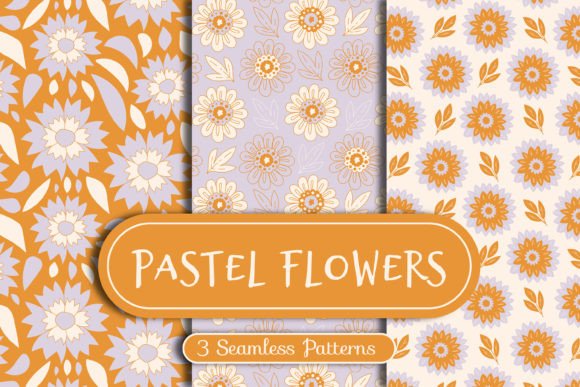 Download Pastel Flowers Seamless Patterns - Flower Collection