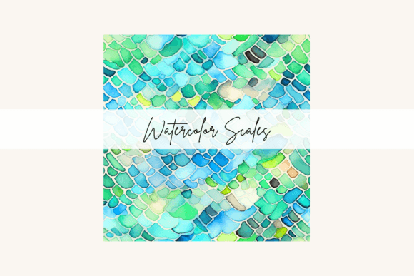 Download Watercolor Fish Scales Seamless Pattern - Watercolor Collection
