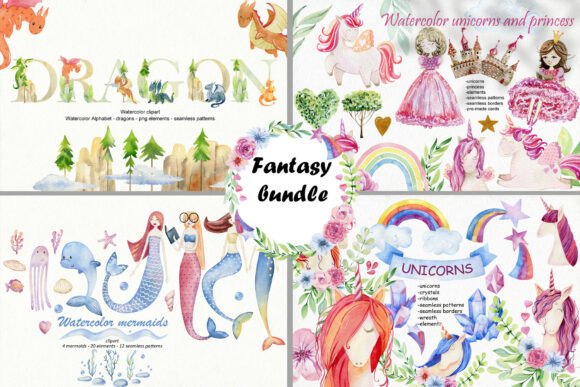 Download Fantasy Watercolor Collection. - Watercolor Collection