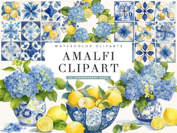 Download Watercolor Amalfi Clipart Bundle - Watercolor Collection