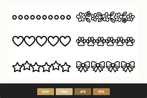Download Black White Circle Flower Heart Paw Star - Flower Collection