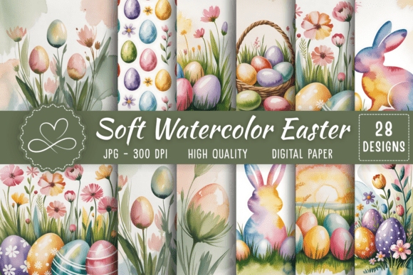 Download Soft Watercolor Easter Background - Watercolor Collection