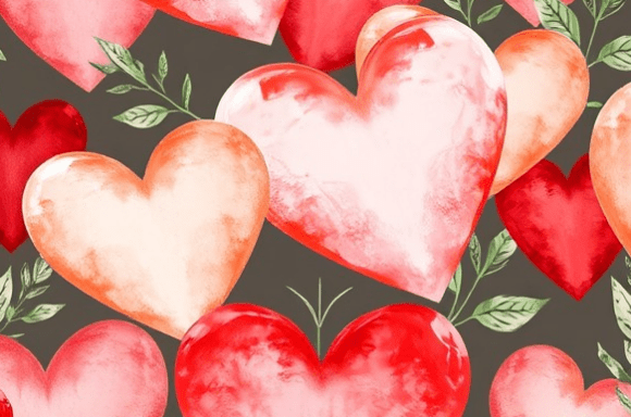 Download Romantic Watercolor Hearts - Watercolor Collection