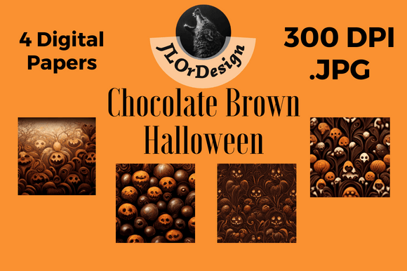 Download 4 Chocolate Brown Halloween Backgrounds - Chocolate brown Collection