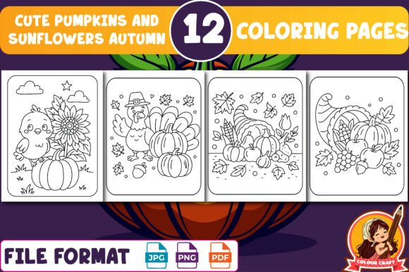 Download Cute Pumpkins and Sunflowers Autumn Colo - Flower Collection