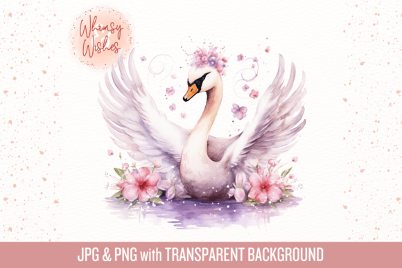 Download Floral Swan Soft Colors Watercolor - Watercolor Collection