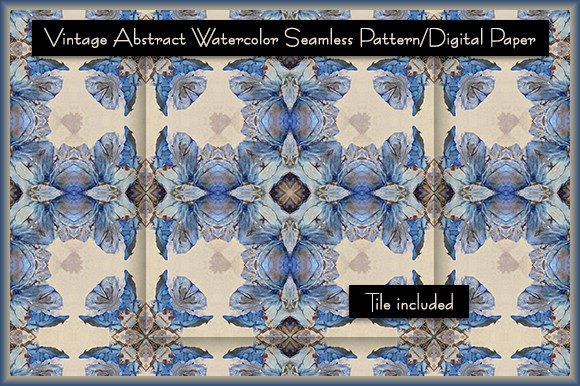 Download Vintage Abstract Watercolor Digi Paper - Watercolor Collection