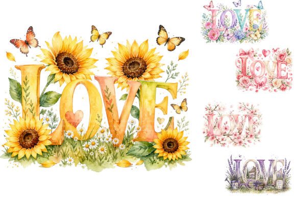 Download Watercolor Love Seasonal Sublimation PNG - Watercolor Collection