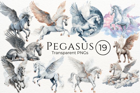 Download Pegasus Watercolor Clipart - Watercolor Collection