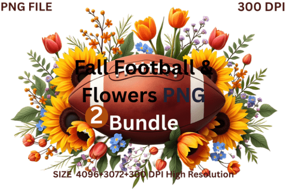 Download Fall Football &amp; Flowers PNG Bundle - Flower Collection