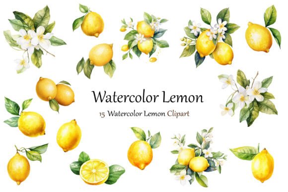 Download Watercolor Lemons Clipart - Watercolor Collection
