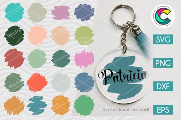 Download Brush Round Keychain SVG Patterns - Brush Collection