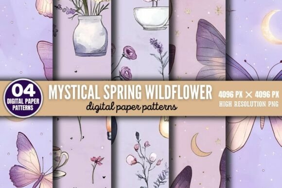 Download Mystical Spring Wildflower Patterns Digi - Flower Collection