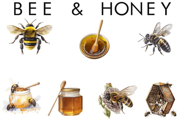 Download Watercolor Bee &amp; Honey Sublimation - Watercolor Collection