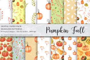 Download Watercolor Pumpkin Digital Paper - Watercolor Collection