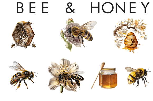 Download Watercolor Bee &amp; Honey Sublimation - Watercolor Collection