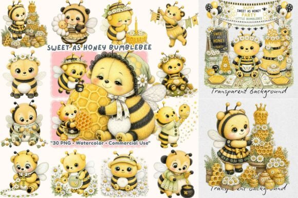 Download Sweet Honey Bumblebee Watercolor - Watercolor Collection
