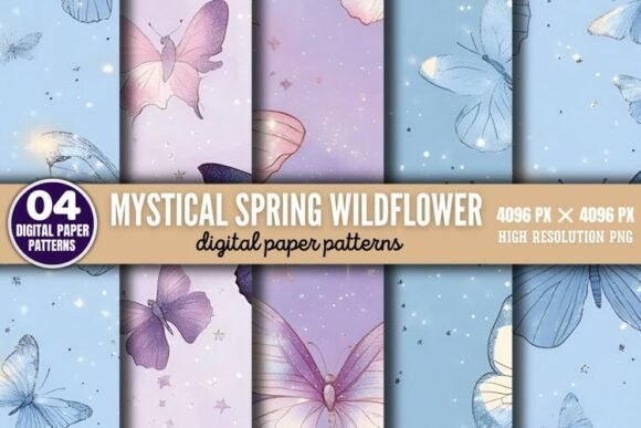 Download Mystical Spring Wildflower Patterns Digi - Flower Collection