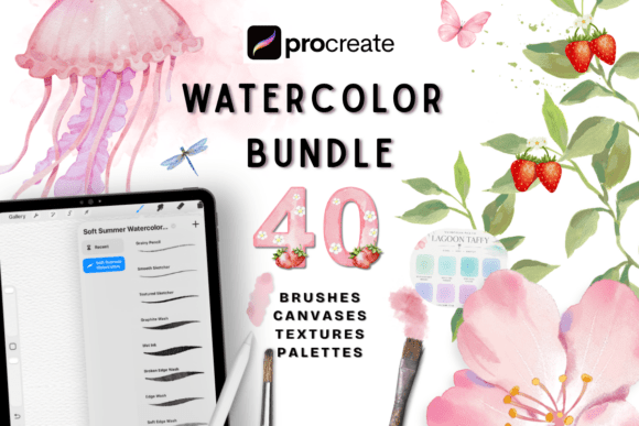 Download Watercolor Procreate Brush Set - Brush Collection