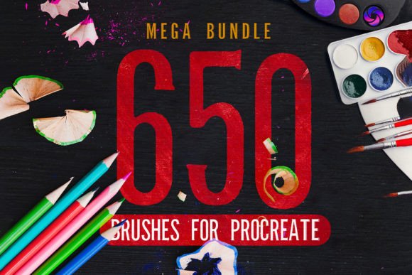 Download 650 Procreate Brushes Mega Bundle - Brush Collection