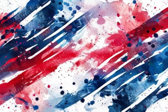 Download Abstract Red and Blue Brushstrokes - Brush Collection