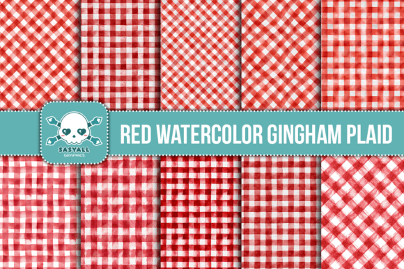 Download Red Watercolor Gingham Plaid - Watercolor Collection