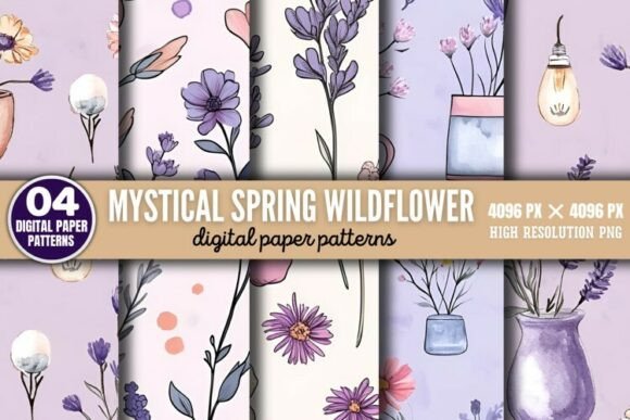 Download Mystical Spring Wildflower Patterns Digi - Flower Collection