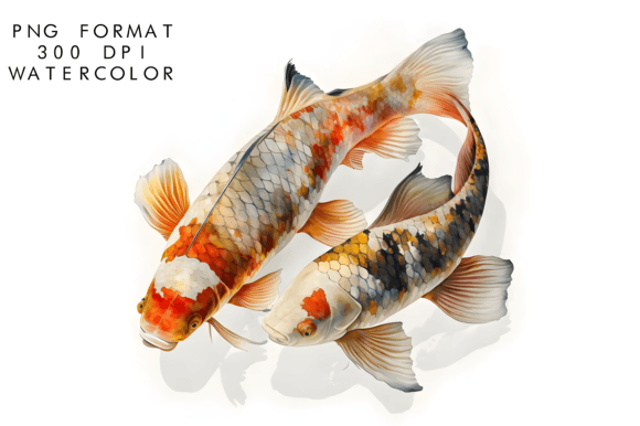 Download Watercolor Koi Fish Clipart - Watercolor Collection