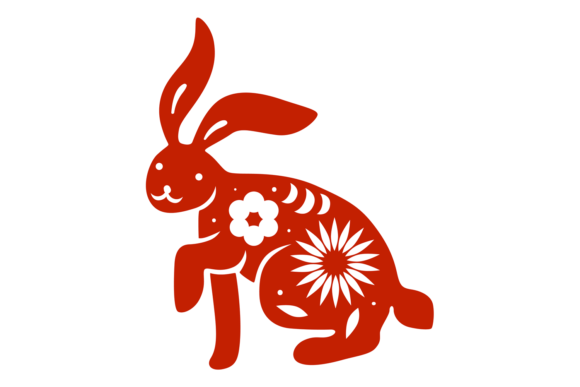 Download White Flower Patterned in Rabbit Shape. - Flower Collection