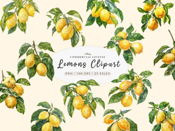 Download Watercolor Lemons Clipart,Lemons Clipart - Watercolor Collection