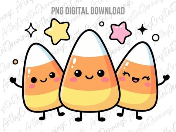 Download Cute Kawaii Candy Corn Halloween PNG - Kawaii Collection