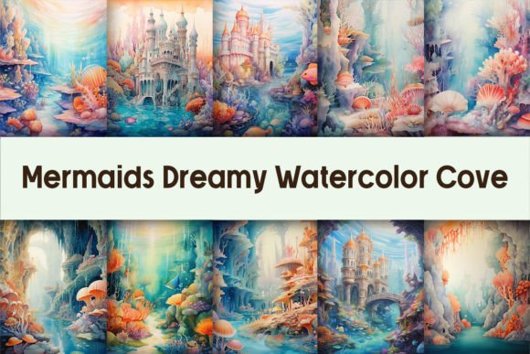 Download Mermaids Dreamy Watercolor Cove - Watercolor Collection