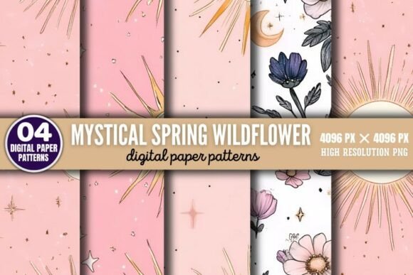 Download Mystical Spring Wildflower Patterns Digi - Flower Collection