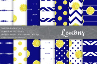 Download Summer Digital Papers, Lemons Patterns - Summer digital papers Collection