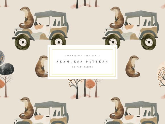 Download Watercolor Safari Animal Digital Paper - Watercolor Collection