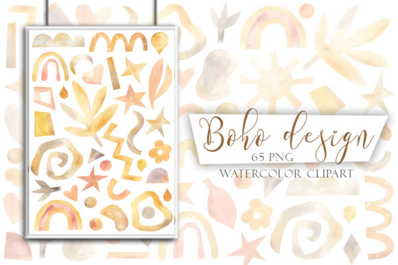 Download Watercolor Clipart for Boho Design - Watercolor Collection