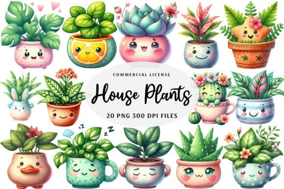 Download Kawaii House Plants Clipart - Kawaii Collection
