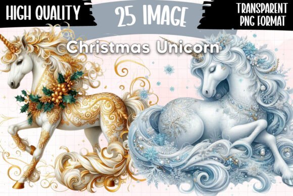 Download Christmas Unicorn Clipart Sublimation - Unicorn clipart Collection
