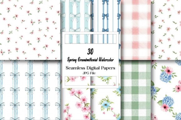 Download Spring Grandmillenial Watercolor Digital - Watercolor Collection